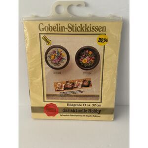 Gobelin-Stickkissen Embroidery Cushion Kit Flower Splendor Bouquet Flowers NEW